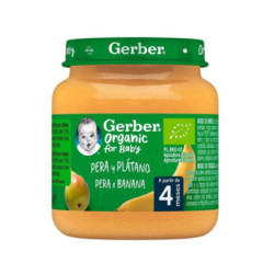 Gerber Organic Pera Y Platano 1 Tarrito 125 G